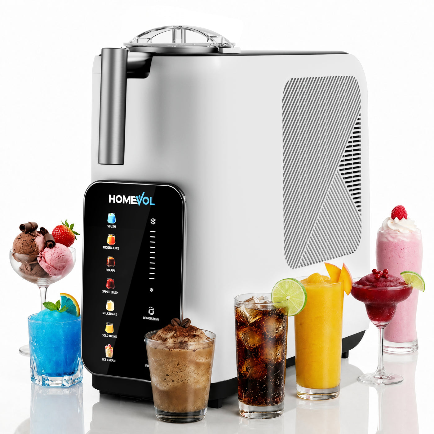 3-in-1 Slush Machine with 7 Preset Modes (White)