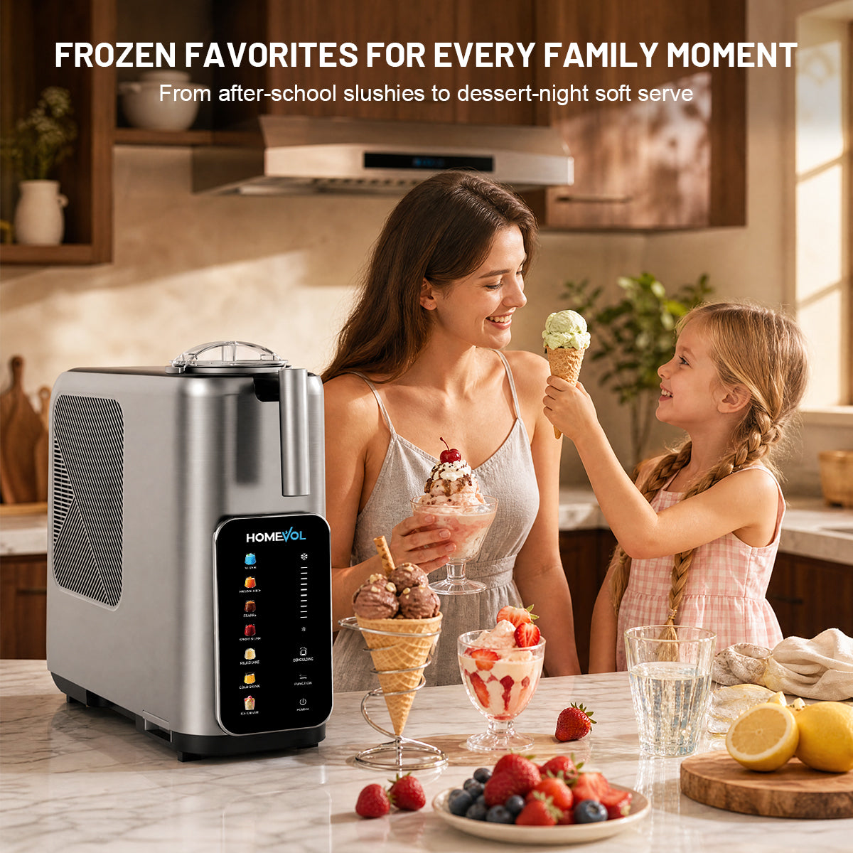 3-in-1 Slush Machine with 7 Preset Modes (Silver)