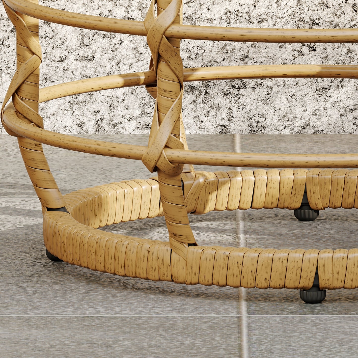 17.7 inch Boho Wood Solar Nesting Tables with Built-in Lights