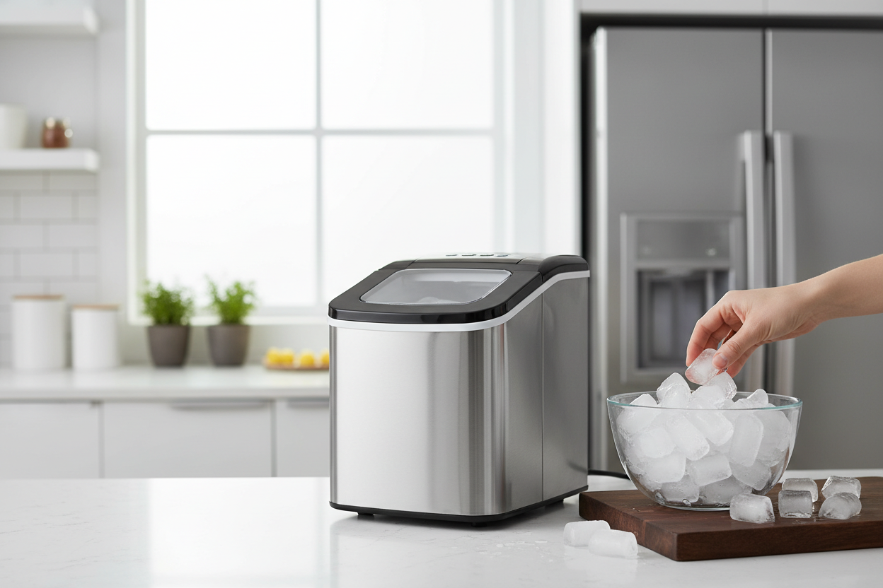 I Solved My Cramped Fridge Freezer Problem With a Countertop Ice Maker
