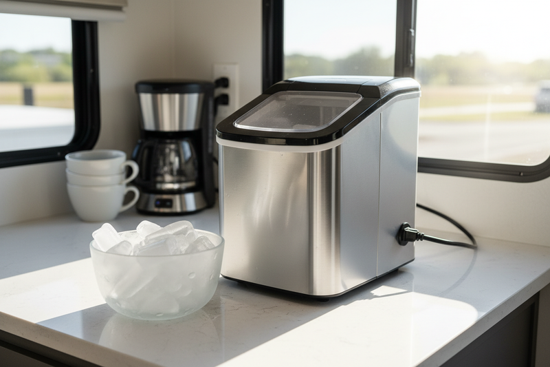 I Tested a Portable Ice Maker Small Enough for My RV Counter