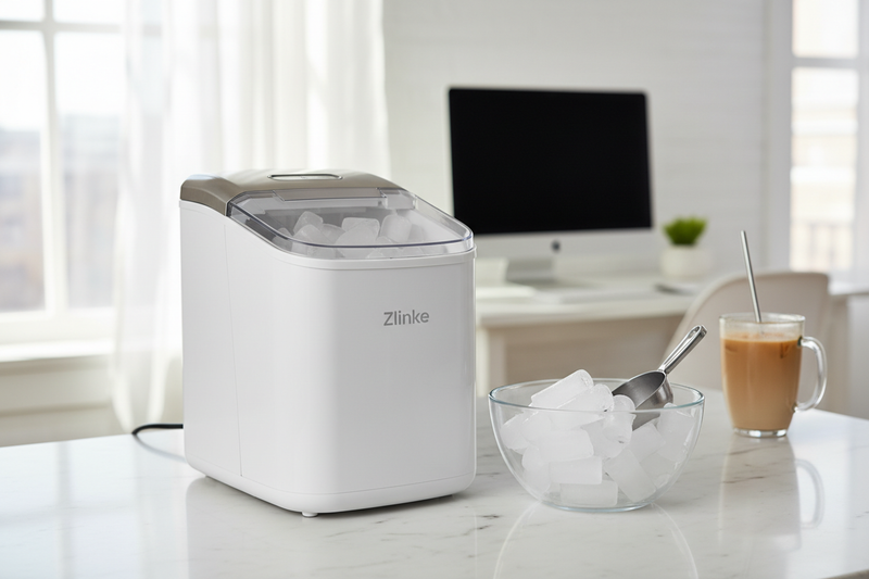 I Put a Zlinke Ice Maker in My Home Office to Fuel My Iced Coffee