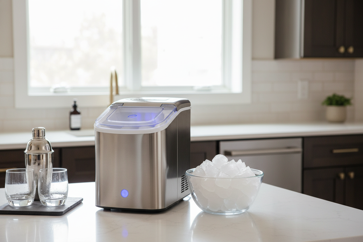 I Skipped the Plumber and Got a Portable Ice Maker for Wet Bar Use