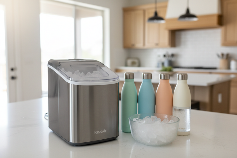 Can the Kissair Countertop Ice Maker Fill 4 Water Bottles a Day?