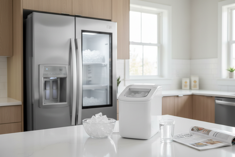 I Tested a Whirlpool Dual Ice Maker Fridge Against a Portable Unit