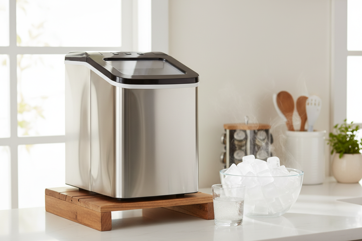 My Fix for Garlic-Tasting Drinks: An Ice Machine Stand Alone