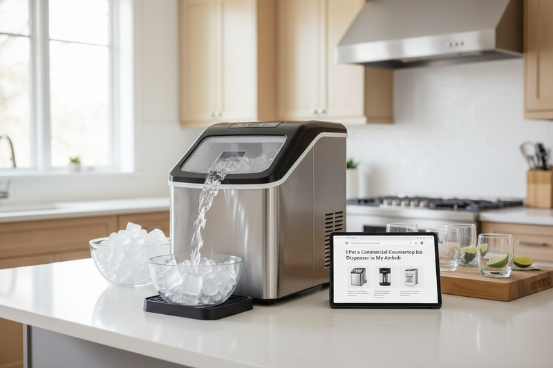 I Put a Commercial Countertop Ice Dispenser in My Airbnb