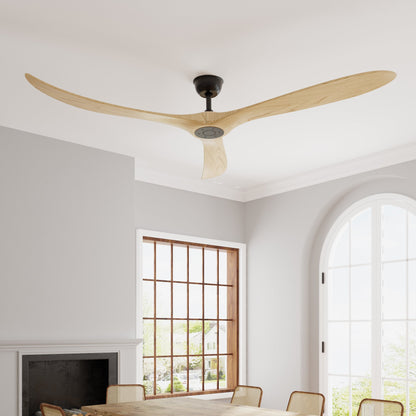 72 inch Modern Brown Ceiling Fan with 3 Wood Blades