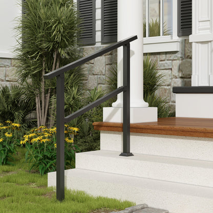40.4 inch Minimalist Satin Black Stair Banister with Adjustable Angle