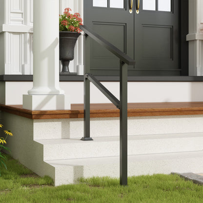 40.4 inch Minimalist Satin Black Stair Banister with Adjustable Angle