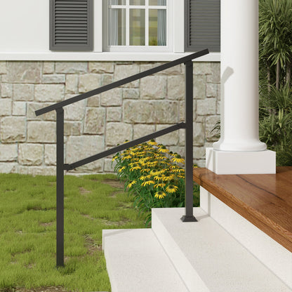 40.4 inch Minimalist Satin Black Stair Banister with Adjustable Angle