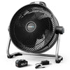 Homevol EVO2 Cordless 6-Speed Lithium Fan with LED Light, Compatible with Dewalt 20V Battery – Classic Black