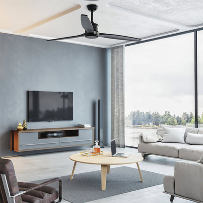 59.8 inches Modern Minimalist Outdoor Ceiling Fan with DC Motor, 6 Speeds and Remote Control