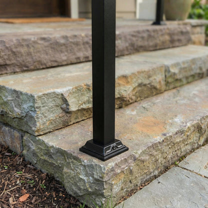 68.5 inch Modern Matte Black Stair Banister (Set of 3)
