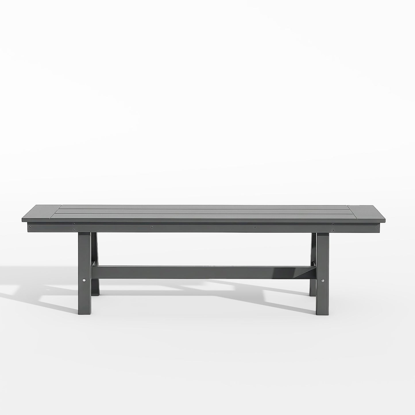 Gray bench on a white background