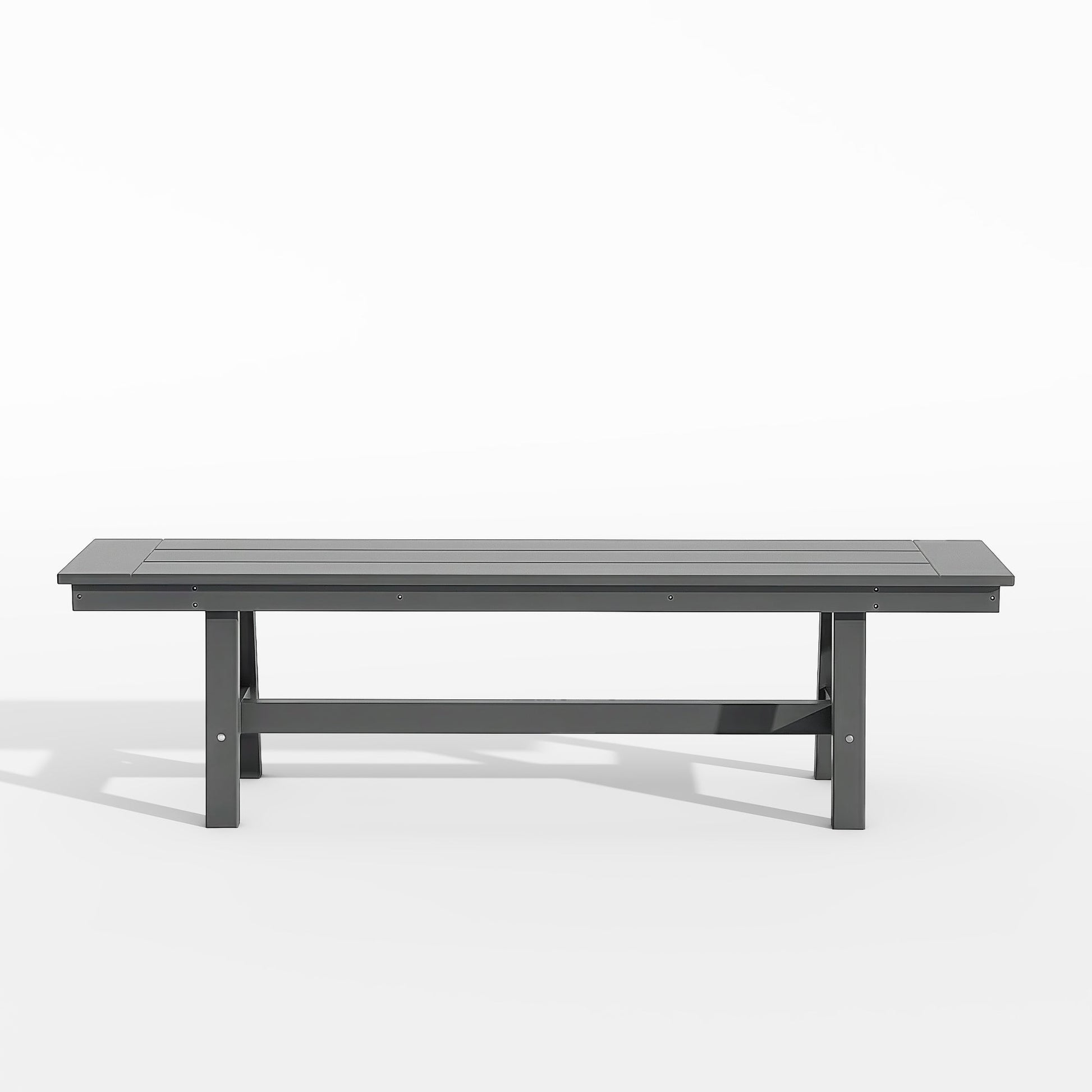 Gray bench on a white background
