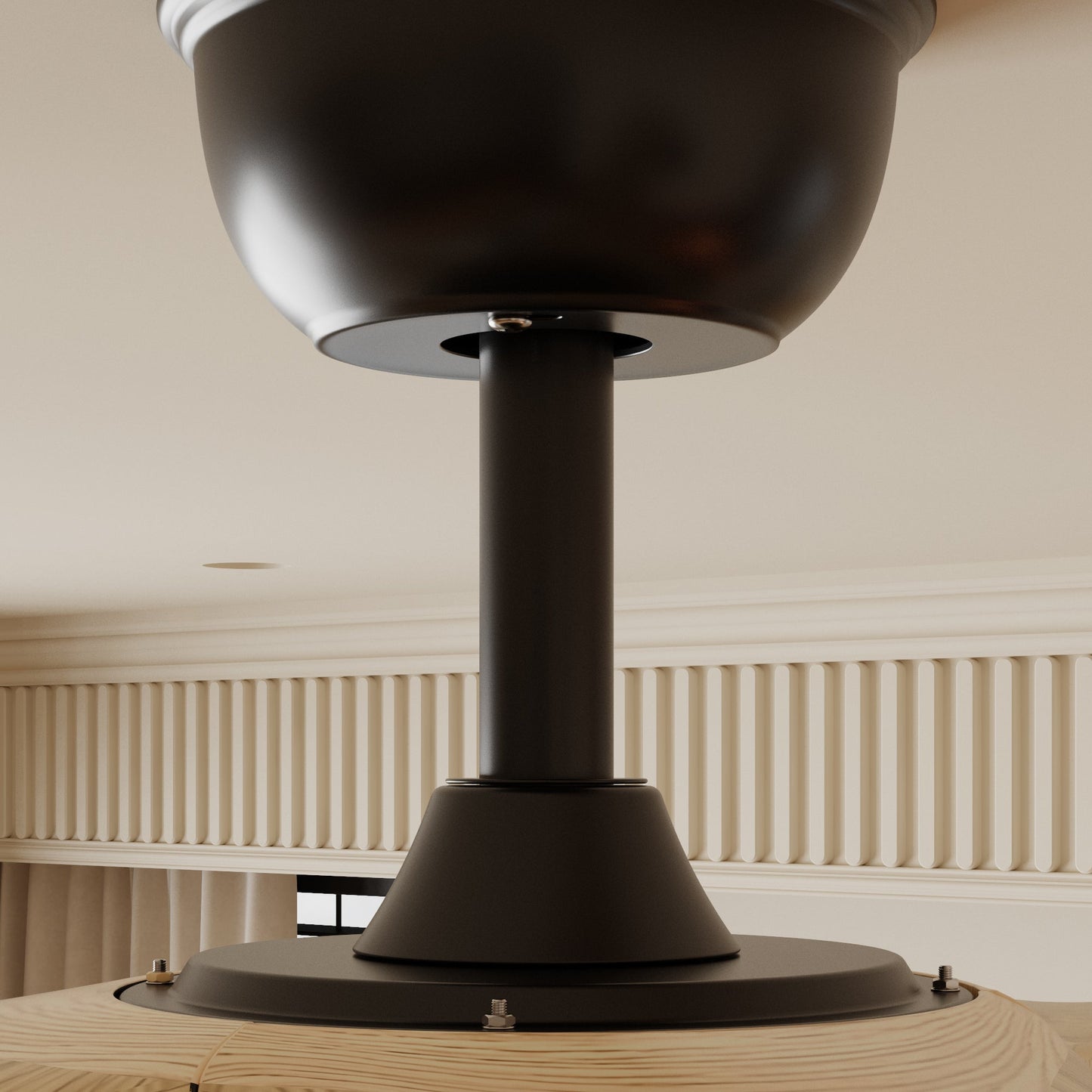 72 inch Modern Brown Ceiling Fan with 3 Wood Blades