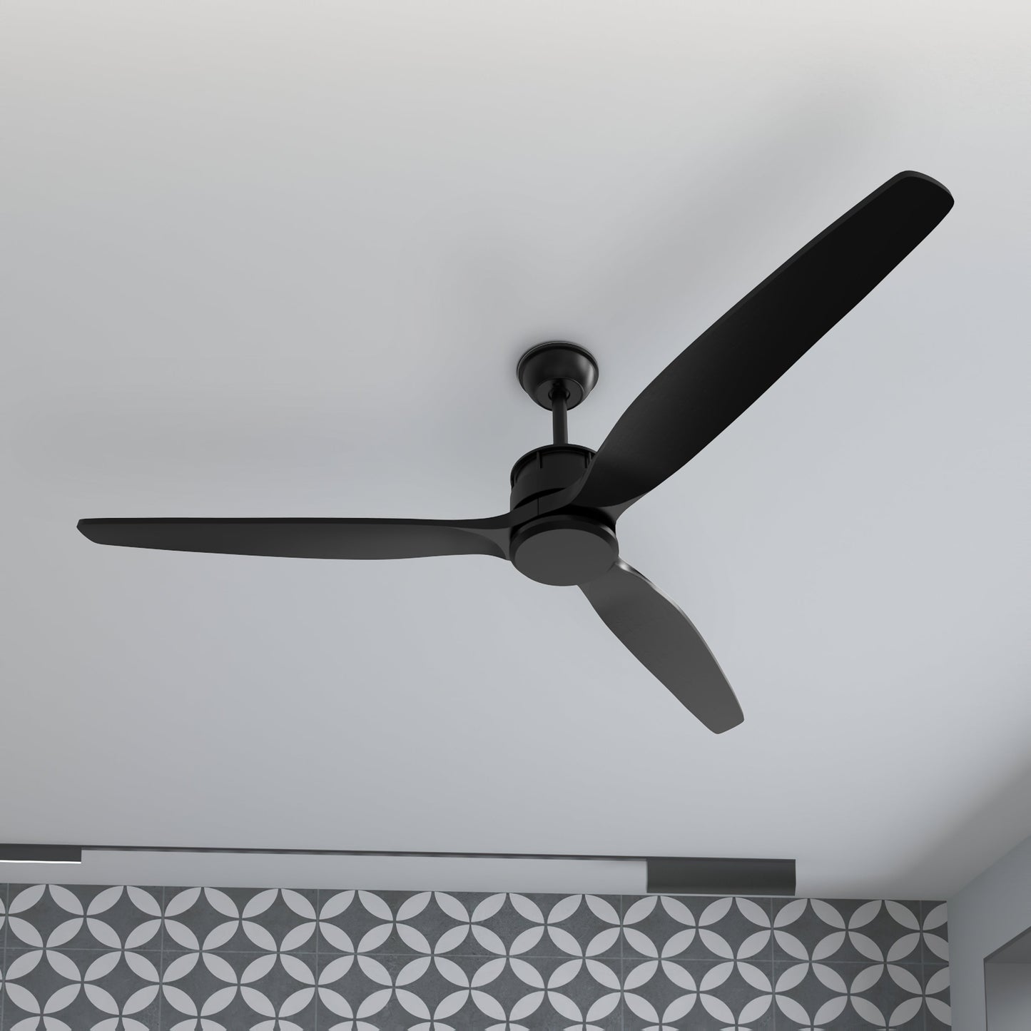 59.8 inches Modern Minimalist Outdoor Ceiling Fan with DC Motor, 6 Speeds and Remote Control