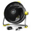 Homevol EVO2 Cordless 6-Speed Lithium Fan with LED Light, Compatible with Dewalt 20V Battery – Neon Yellow