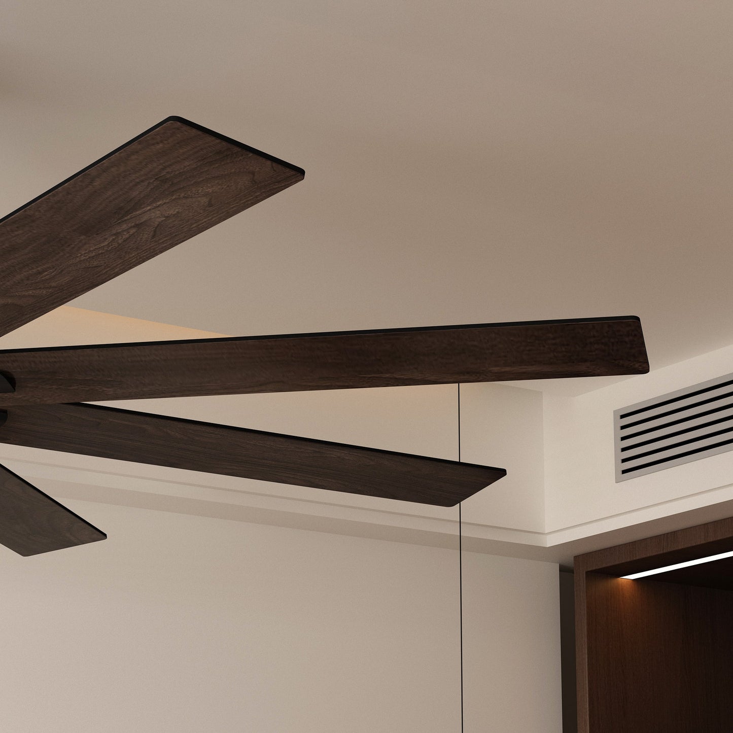 31 inches Modern Dark Brown Ceiling Fan with Dual-Tone Blades and 3-Color LED Light