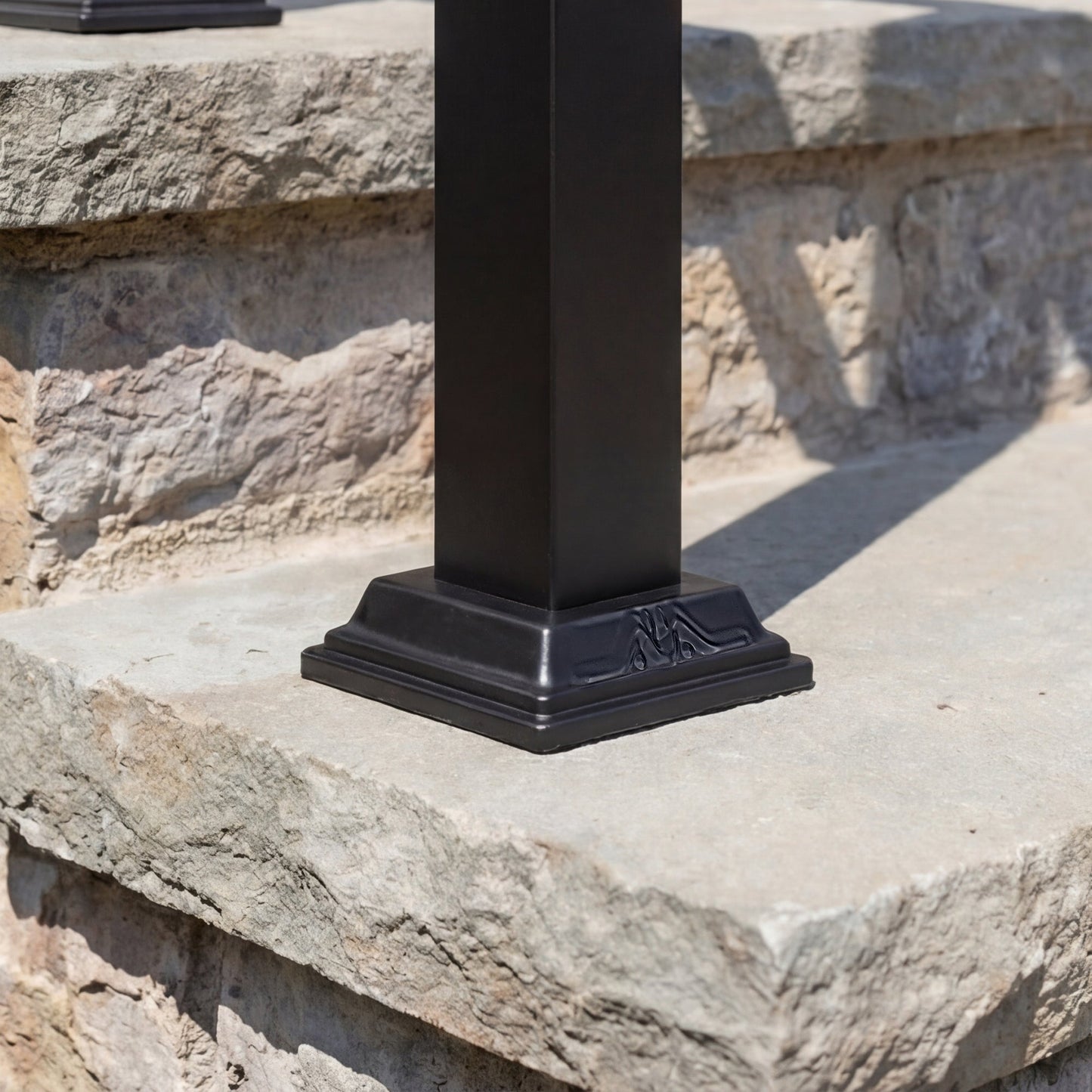 68.5 inch Modern Matte Black Stair Banister (Set of 2)