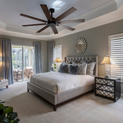 65 inches Modern Minimalist Ceiling Fan with 8 Reversible Blades and Remote Control