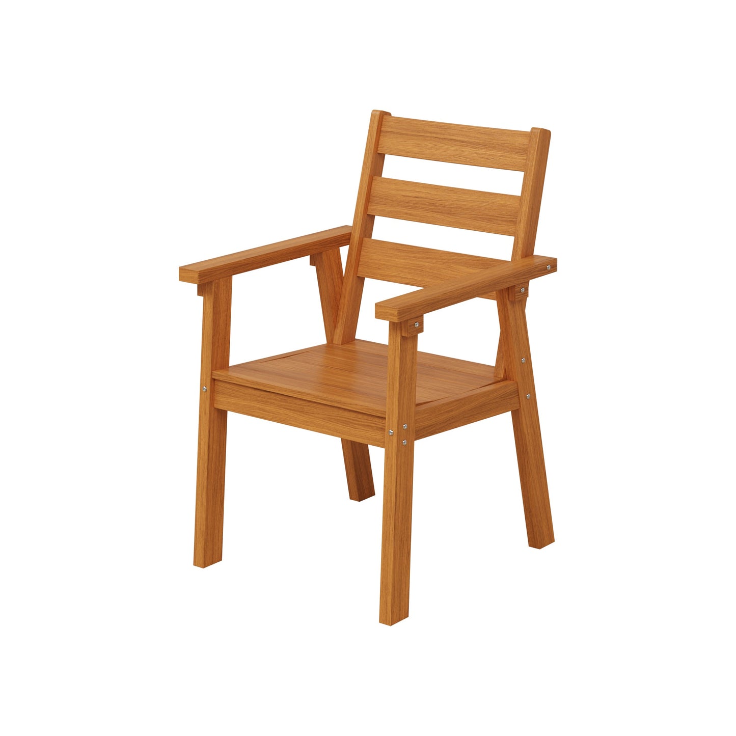 23 inch Outdoor Dining Chairs HDPE Patio Chairs with Wide Cup-Ready Arms All-Weather Durability (Set Of 2)