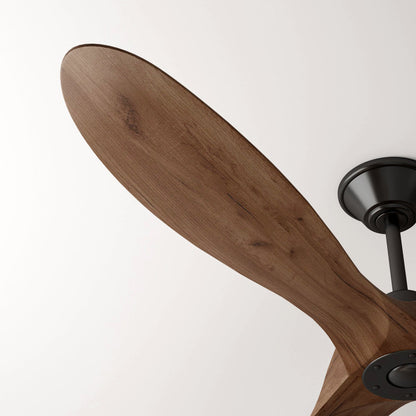60 inches Modern Simple Brown Ceiling Fan With Wooden Streamline Design