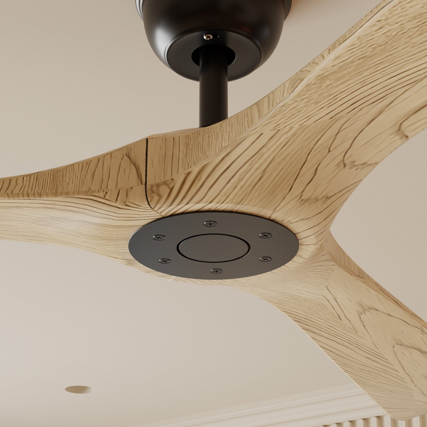 72 inch Modern Brown Ceiling Fan with 3 Wood Blades