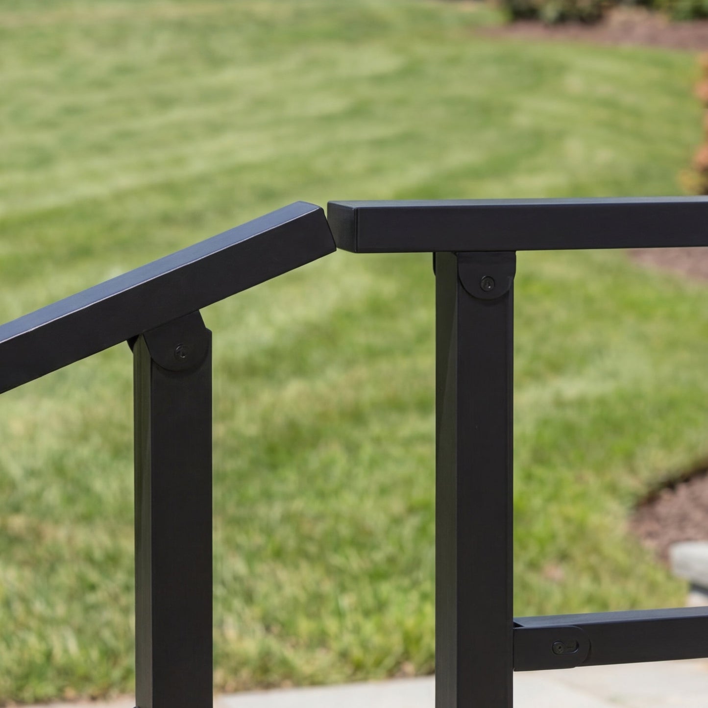 68.5 inch Modern Matte Black Stair Banister (Set of 2)