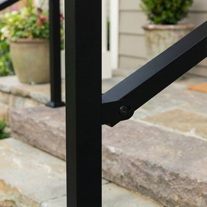 68.5 inch Modern Matte Black Stair Banister (Set of 3)