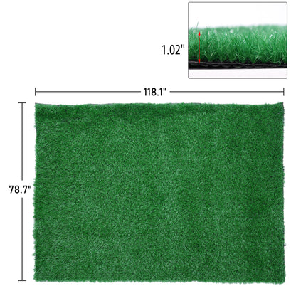 118 inches Natural Green Artificial Grass Turf Panels