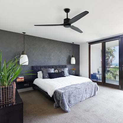59.8 inches Modern Minimalist Outdoor Ceiling Fan with DC Motor, 6 Speeds and Remote Control