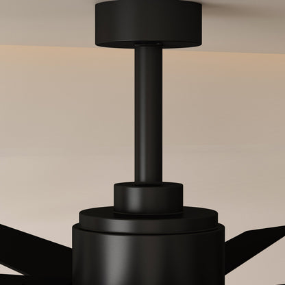 31 inches Modern Dark Brown Ceiling Fan with Dual-Tone Blades and 3-Color LED Light