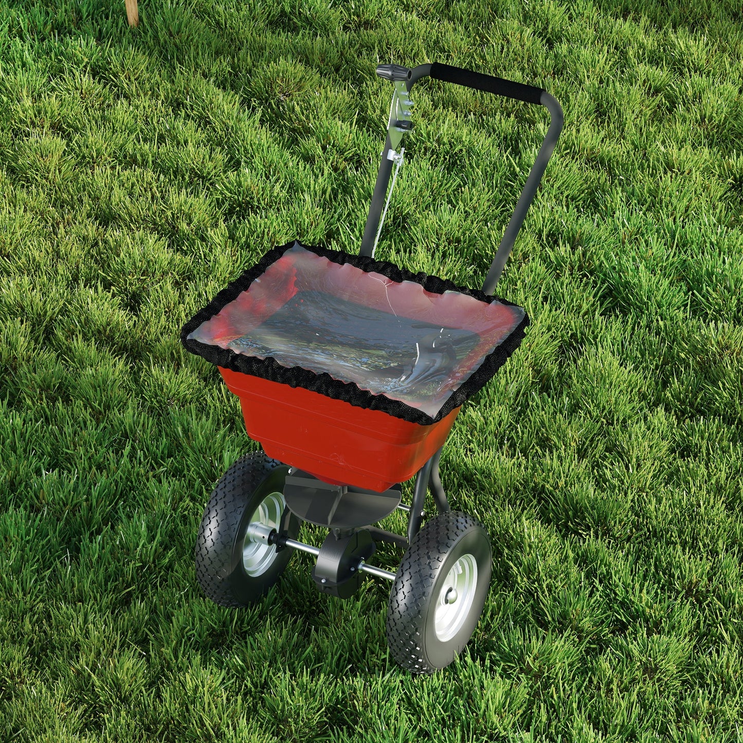 80 Lbs Adjustable Tow Behind Grass Seed & Fertilizer Spreader