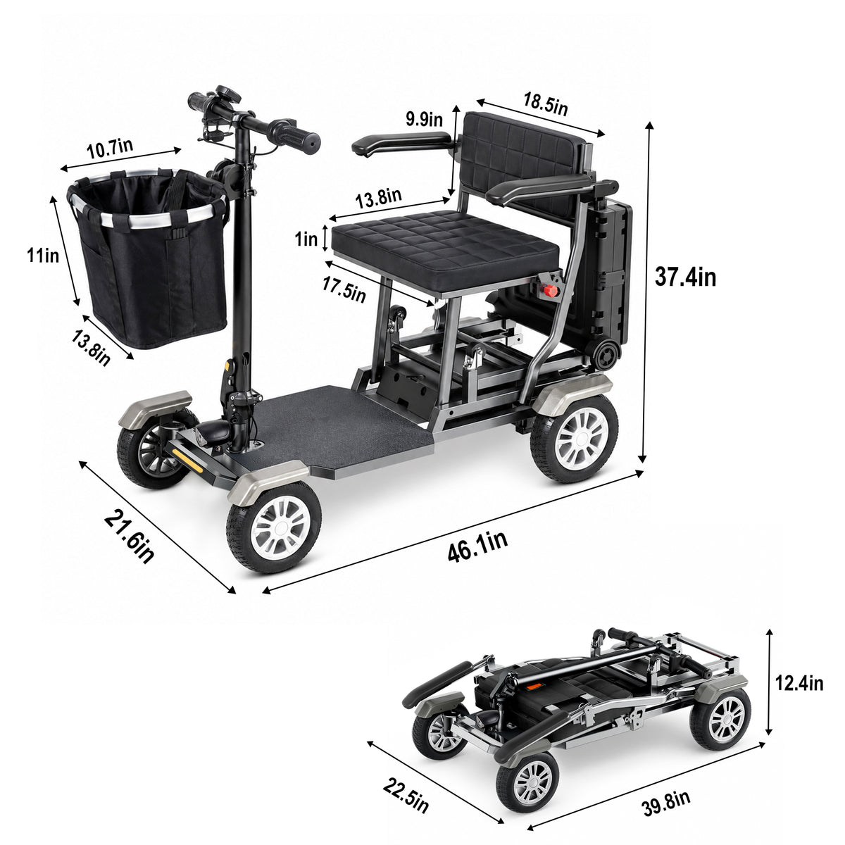 Foldable Electric Mobility Scooter