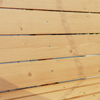 Close-up of wooden planks with visible grain and texture