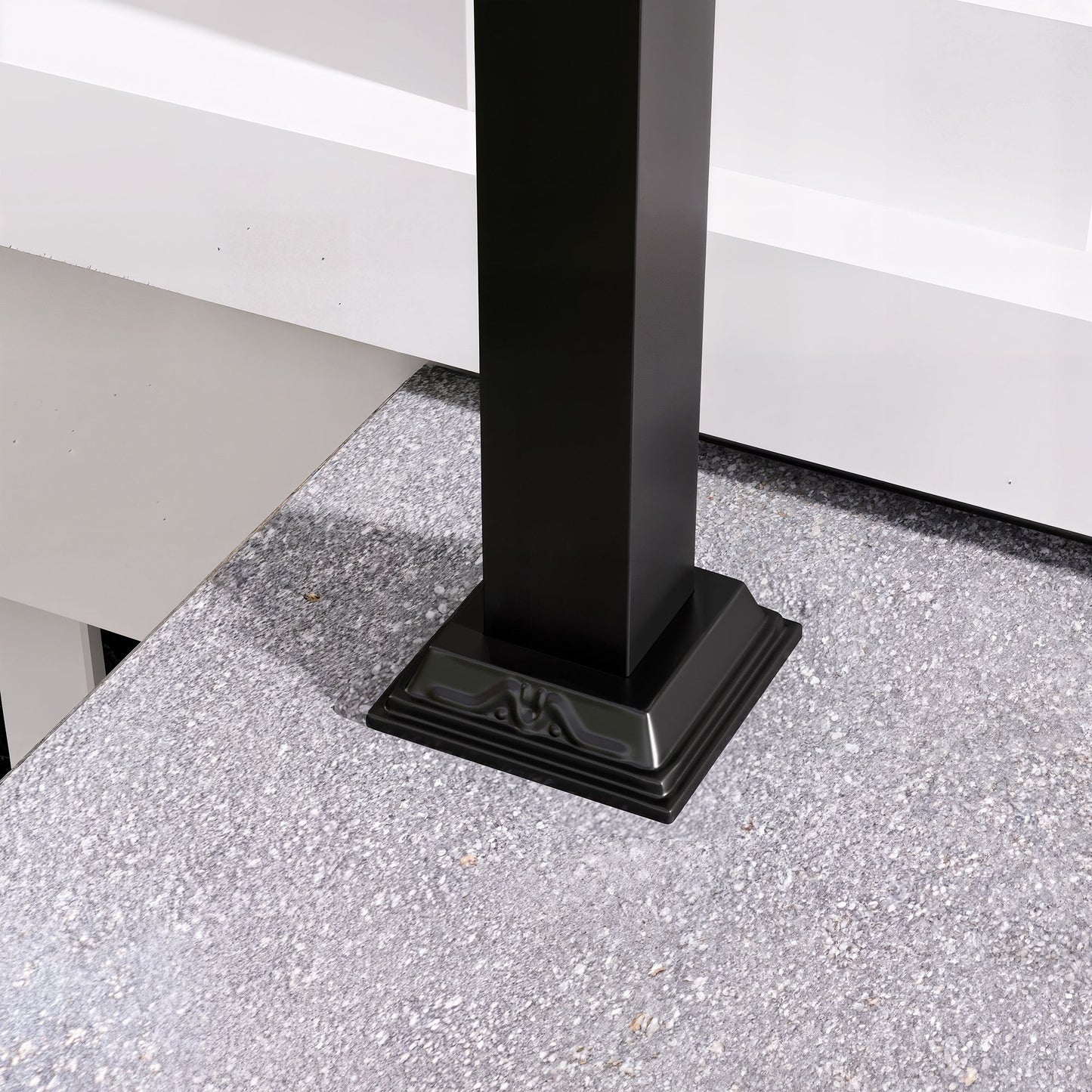 68.5 inch Modern Matte Black Stair Banister with Adjustable Angle