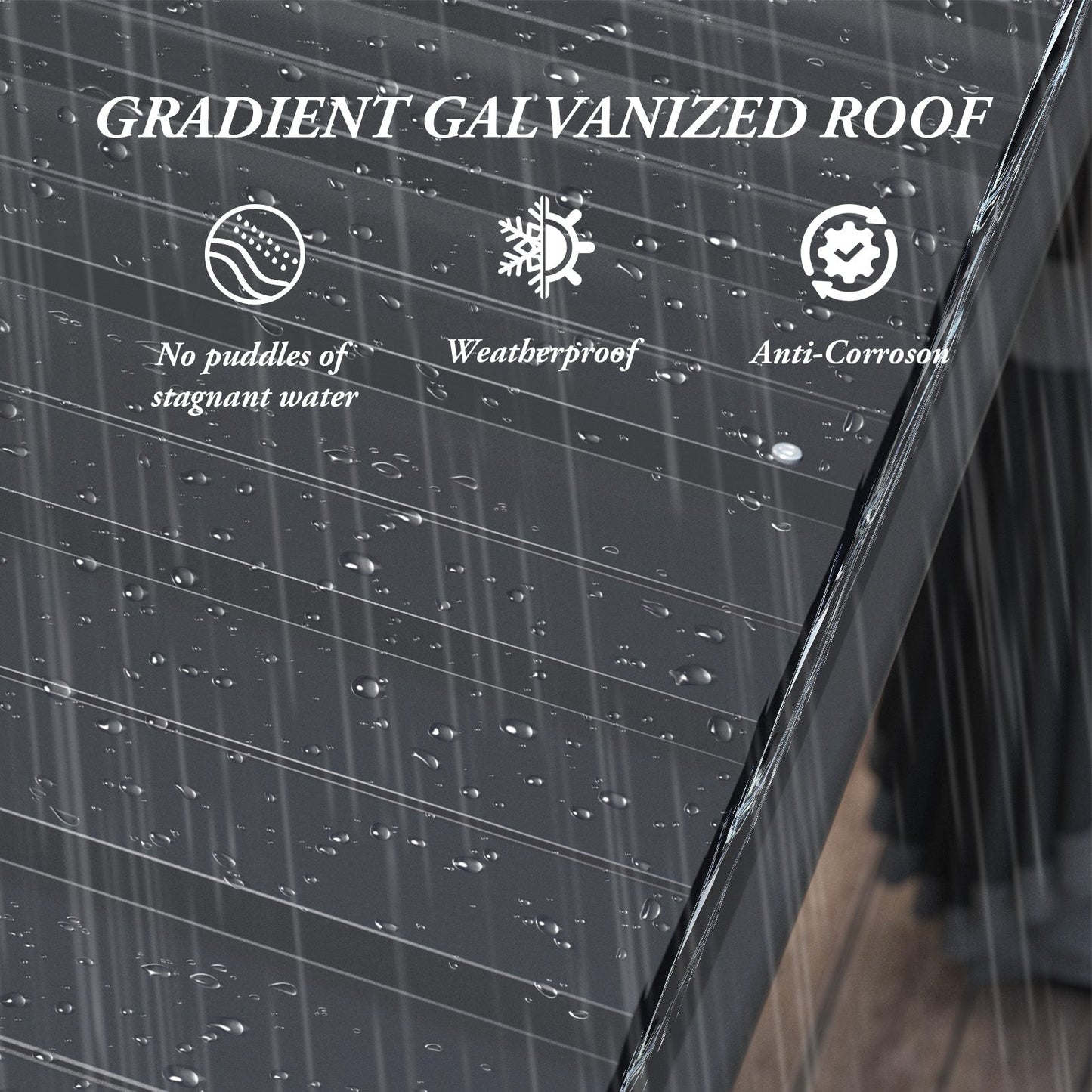 165.7 inch Modern Black Patio Gazebo with Curtains and Mosquito Net