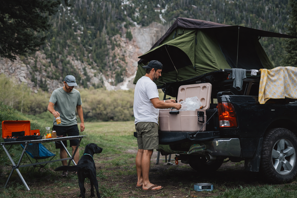 Between food, gear, and drinks, there’s barely room left in the car.