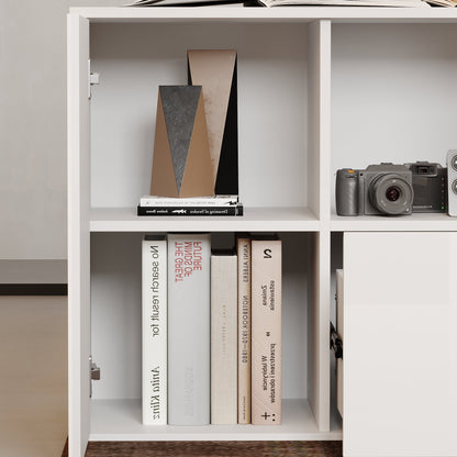 63 inches Modern White U-shaped Standing Desk With Memory Preset Controller