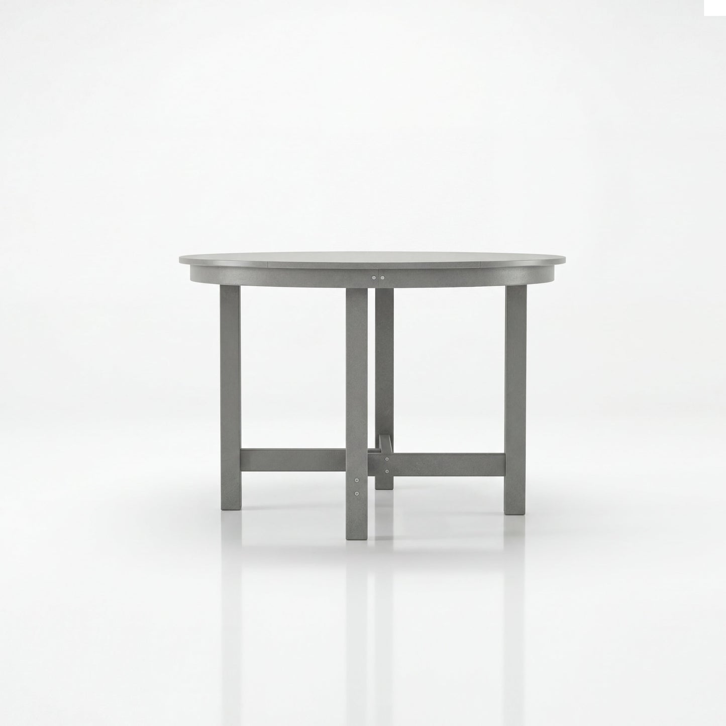 Gray table on a white background