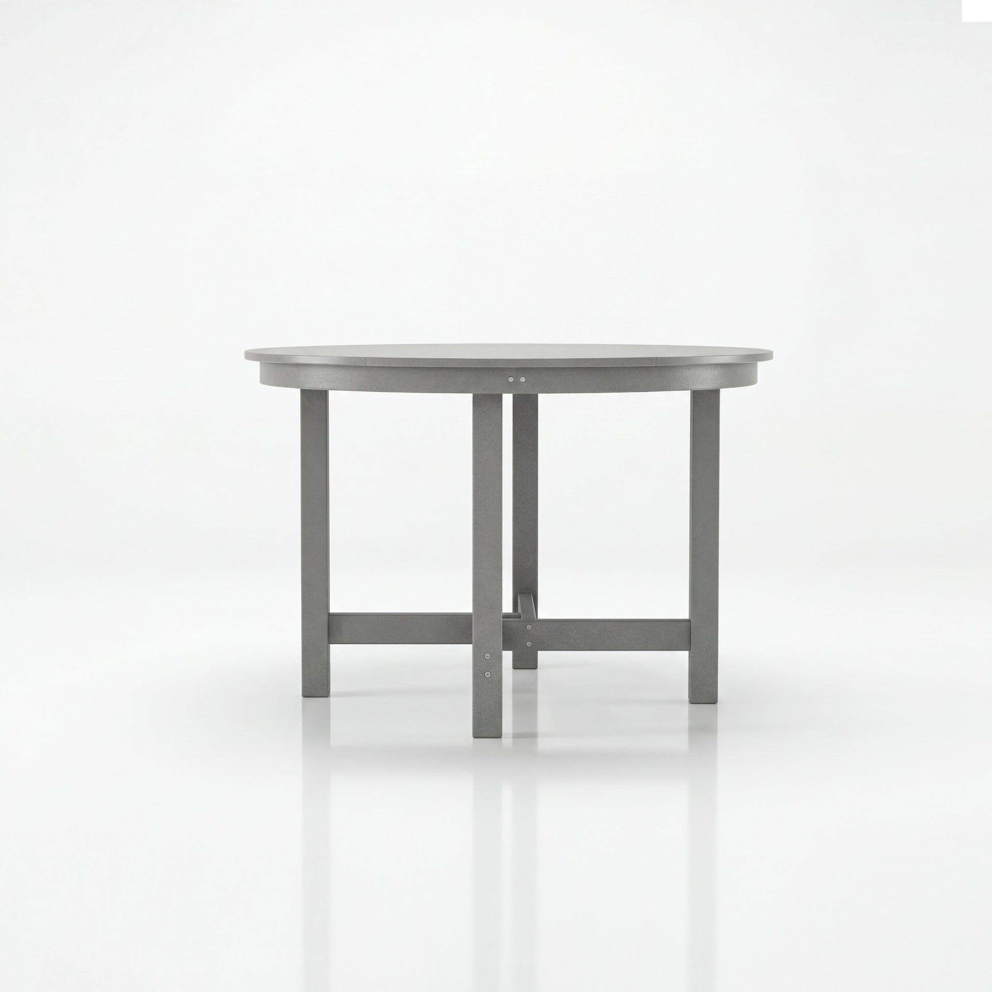 Gray table on a white background