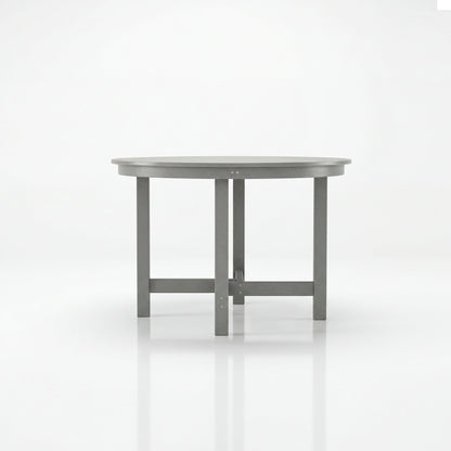 Gray table on a white background